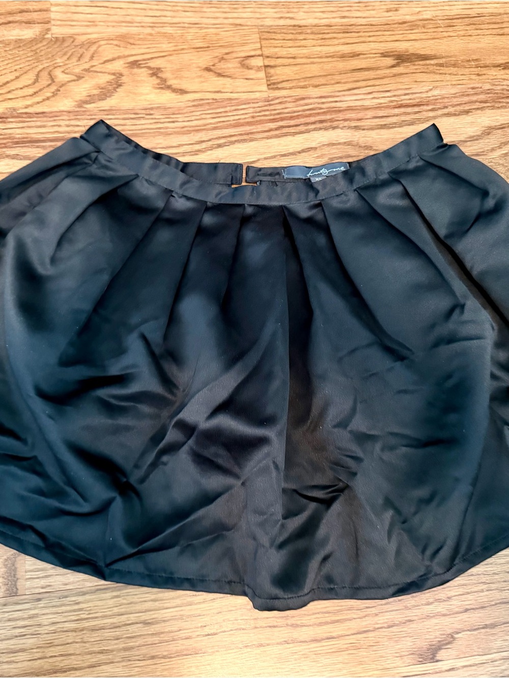 Forever 21 Black Pleated Skater Mini Skirt